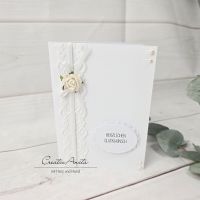Glückwunschkarte Vintage Lace Weiß