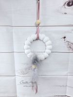 Hängedekoration -Bubble- altrosa-grau dekoriert