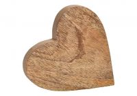 Herz aus Mangoholz, braun