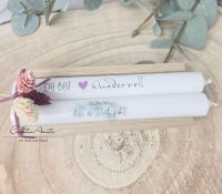 Geburtstagsgeschenk Kerzen - Stabkerzen mit Sprüchen -Du bist wundervoll-
