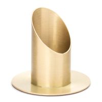 Kerzenständer aus Metall in gold, 4 cm - Kommunionkerze, Taufkerze