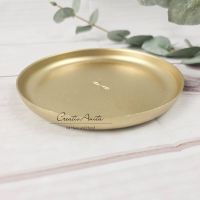 Kerzenteller goldfarben - 12 cm