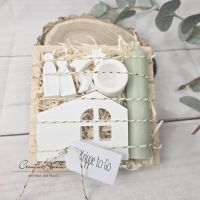 Weihnachtskrippe - Krippe to go - Mini in der Holzbox mit Kerzenset