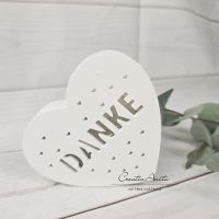Leuchtherz - Deko Herz mit Licht -DANKE-