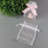 10 St. Organzasäckchen in Weiß zum Selbstverpacken - DIY 6x8 cm