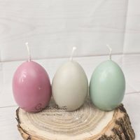Osterkerzen EI - Osterei Pastellfarben Geschenkkerzen Ostern - 3er Set MIX