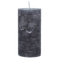 Rustikkerze durchgefärbt ANTHRAZIT 120x68 mm