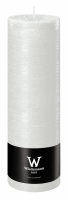 Rustikkerze durchgefärbt inkl. ASF - WEIß 190x68 mm