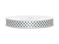 Satinband Weiß-Schwarz mit Dots, 6mm