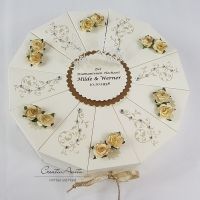 Schachteltorte zur Diamantene Hochzeit - Geldgeschenkverpackung - Vintagestil
