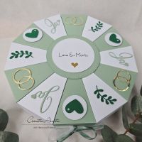 Schachteltorte SALBEI - EUKALYPTHUS - GOLD - Geldgeschenkverpackung