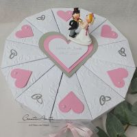 Schachteltorte mit Eheringen - Geldgeschenk - Hochzeitsgeschenk - ROSA