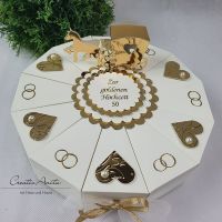 Schachteltorte mit Kutsche zur Goldenen Hochzeit