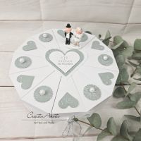 Schachteltorte zur Silberhochzeit edel - Geschenk mit Silberpaar