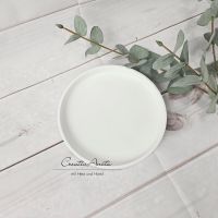 Dekoteller - Schale - Betondekoration weiß rund