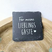 Untersetzer mit Spruch -Für meine Lieblingsgäste- aus Schiefer