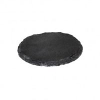 Schiefertafel - Kerzenhalter rund - schwarz Ø 12 cm
