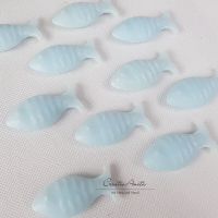 10 St. Schafmilchseifen-Fische - Seifenfische - Groß, VERGISSMEINNICHT