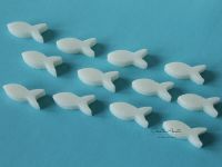 25 St. Schafmilchseifen - Seifenfische - Fische in Natur-Weiß - Gastgeschenk