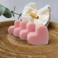 4 St. Schafmilchseifen-Seifenherzen Midi MAGNOLIE - Gastgeschenk