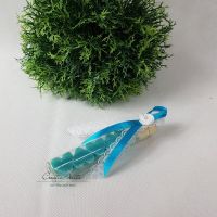 Gastgeschenk im Reagenzglas befüllt mit 5 Seifenherzen KORNBLUME