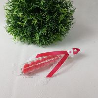 Gastgeschenk im Reagenzglas befüllt mit 5 Seifenherzen LOTUS