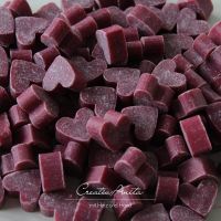 50 Stück Schafmilchseifen-Seifenherzen WALDBEERE - Gastgeschenk - Hochzeit