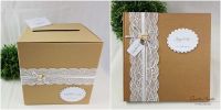 SET Briefbox für Hochzeitspost & Gästebuch - Natur - Vintage