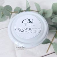 Handgegossene Sojakerze -Grüner Tee Bambus- im Glas