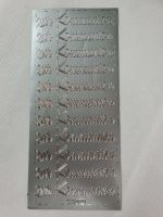 Sticker-Schriftsticker -zur KOMMUNION- silber XXL