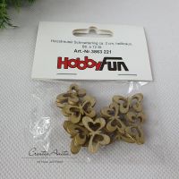 Holz-Schmetterlinge natur-hellbraun - 12 Stück