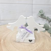 Teelichthalter mit Einschieber -Vogelpärchen- zum Hochzeitstag