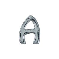 Wachsbuchstabe Echtwachs "A" 8mm silber