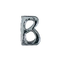 Wachsbuchstabe Echtwachs "B" 8mm silber