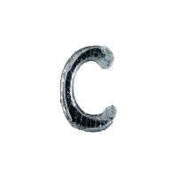 Wachsbuchstabe Echtwachs "C" 8mm silber