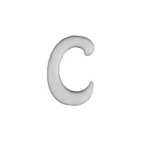 Wachsbuchstabe Echtwachs "C" 8mm weiß