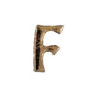 Wachsbuchstabe Echtwachs "F" 8mm gold