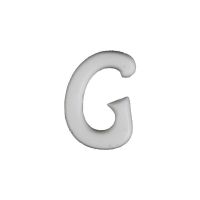 Wachsbuchstabe Echtwachs "G" 8mm weiß