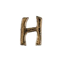 Wachsbuchstabe Echtwachs "H" 8mm gold