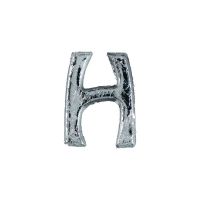 Wachsbuchstabe Echtwachs "H" 8mm silber