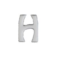 Wachsbuchstabe Echtwachs "H" 8mm weiß