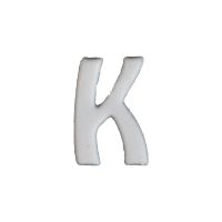 Wachsbuchstabe Echtwachs "K" 8mm weiß