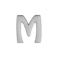 Wachsbuchstabe Echtwachs "M" 8mm weiß