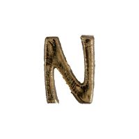 Wachsbuchstabe Echtwachs "N" 8mm gold