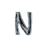 Wachsbuchstabe Echtwachs "N" 8mm silber