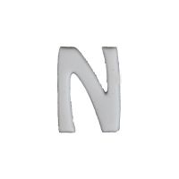 Wachsbuchstabe Echtwachs "N" 8mm weiß