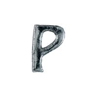 Wachsbuchstabe Echtwachs "P" 8mm silber