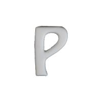 Wachsbuchstabe Echtwachs "P" 8mm weiß