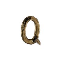 Wachsbuchstabe Echtwachs "Q" 8mm gold