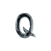 Wachsbuchstabe Echtwachs "Q" 8mm silber